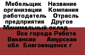 Мебельщик › Название организации ­ Компания-работодатель › Отрасль предприятия ­ Другое › Минимальный оклад ­ 30 000 - Все города Работа » Вакансии   . Амурская обл.,Благовещенск г.